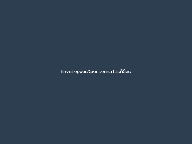 Enveloppes personnalisées